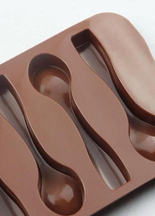Силиконовая форма для приготовления шоколадных конфет ложки 🥄3 фото
