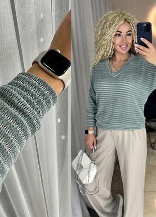 Кофта летучая мышь велюр вязка 40-54 р-р