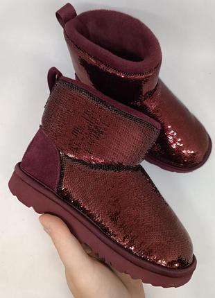 Детские угги ugg kids’ classic mini mirror ball (1143708k) оригинал