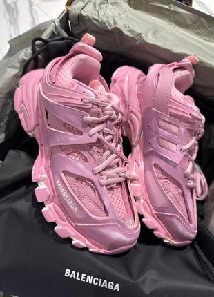 Рожеві розовые  кросівки в стилі balenciaga люкс