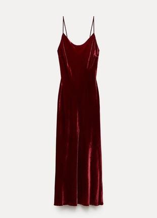 Zara оксамитова сукня , м7 фото