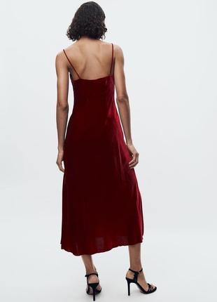 Zara оксамитова сукня , м3 фото