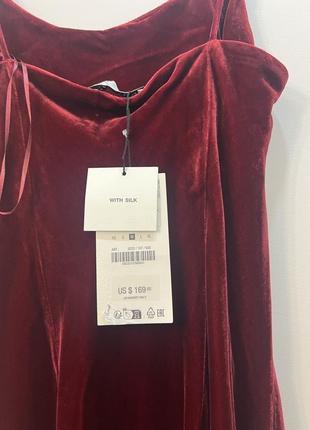 Zara оксамитова сукня , м2 фото