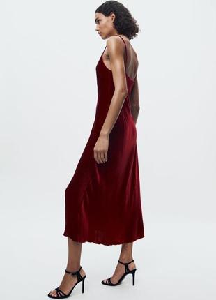 Zara оксамитова сукня , м5 фото