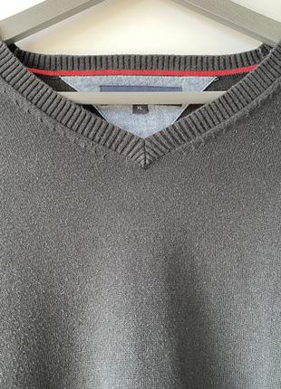 Чоловічий чорний бавовняний светр, джемпер, полувер tommy hilfiger4 фото