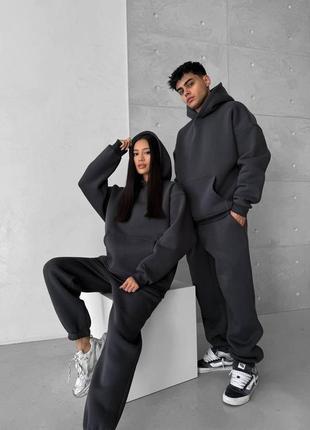 Парные спортивные костюмы женский и мужской двойка annver серый