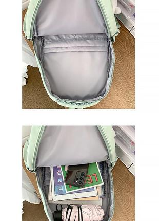 Рюкзак подростковый 633227 с брелком 20-35l green средний9 фото