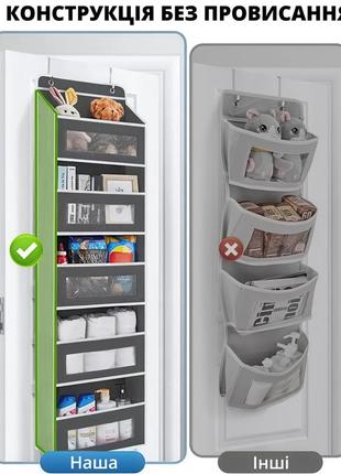 Подвесной органайзер для вещей с установкой на двери, 5 вместительных отделений