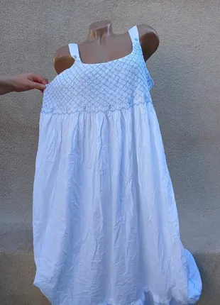 Белоснежный сарафан,р50-52-54-56🤍🤍🤍