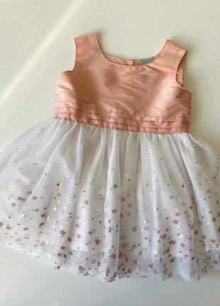 Праздничное пышное платье 6-9 мес