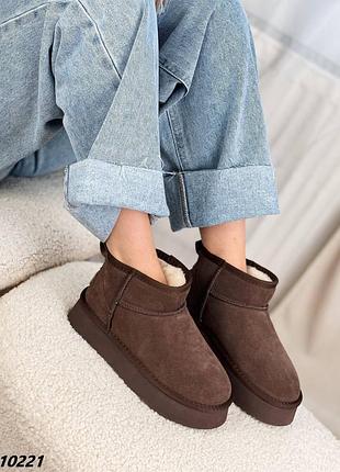 Уггі коричневі жіночі низькі