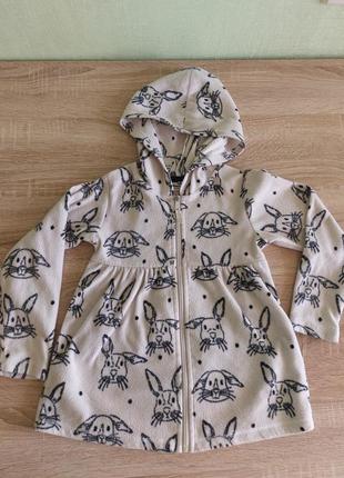 Флісова сукня кардиган халат з капюшоном 122-128 my wear