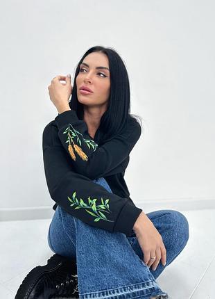 Женский худи с патриотическим принтом «grass»