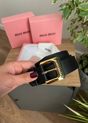 Ремень miu miu. женский пасок миу. кожаный пояс miu miu