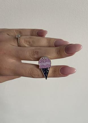 Металевий пін значок металевий космічне морозиво ріжок космос сузірʼя