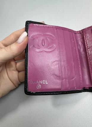 Стьоганий гаманець chanel, номерний, натуральна шкіра4 фото