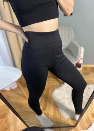 Чорні спортивні лосини h&m sport2 фото