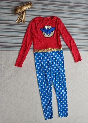 Карнавальный маскарадный костюм wonder women чудо женщина супергерой девочка на хеллоуин хэллоуин