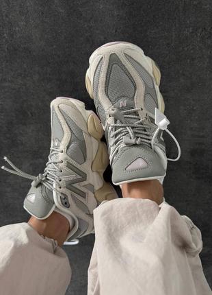 Женские кроссовки в стиле new balance 9060"grey / lilac” premium.5 фото
