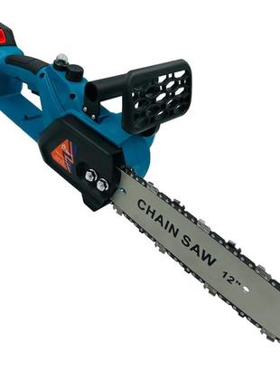 Электрическая пила для веток domotec chain saw 12" (30см), хорошая bp-407 аккумуляторная пила