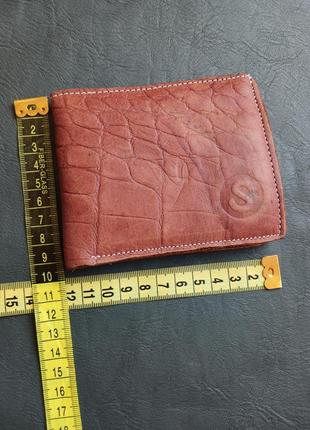 S кошель из натуральной кожи кошелёк под рептилию коричневый