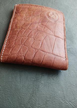 S кошель из натуральной кожи кошелёк под рептилию коричневый