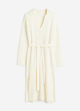 Сукня hm, сукня з поясом, світла сукня, плаття hm