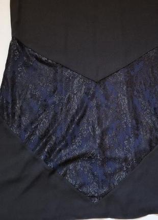Сукня жіноча довга fame&partners максі вечірня святкова синьо-чорна сша плаття без рукавів6 фото