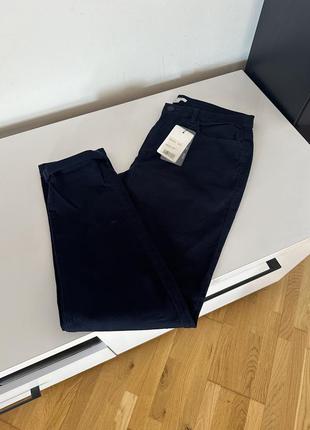 Классические брюки оstin xl темно синие брюки