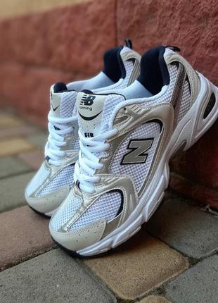 👟 кросівки  new balance 530 білі з синім       / наложка bs👟