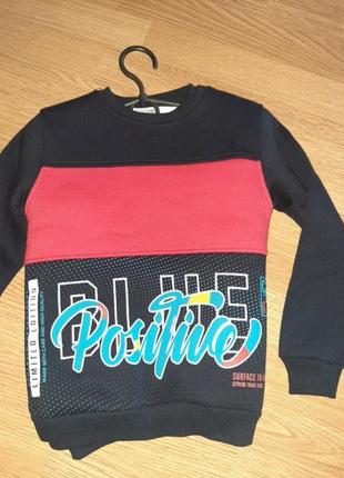 Утепленный свитшот кофта 4, 5, 6 лет для мальчика