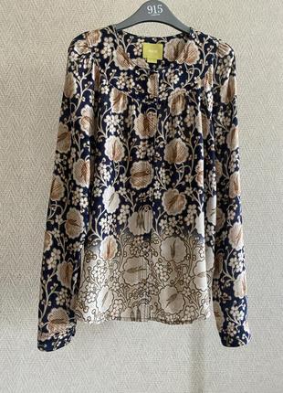 Anthropologie maeve ombre блуза с цветочным принтом