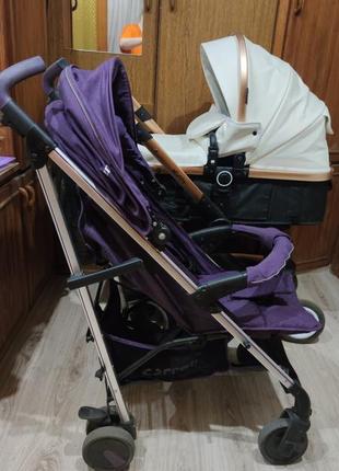 Коляска-трансформер ninos 3в1 с автокреслом+прогулочная carrello arena