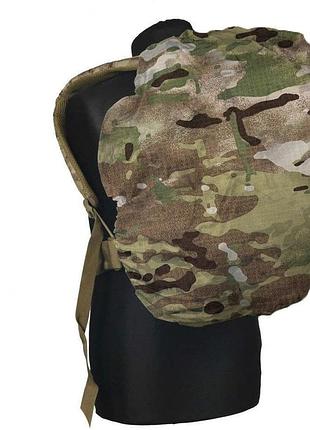 Защитный чехол на рюкзак 30-40л в камуфляже мультикам из непромокаемой плотной ткани 115г/м