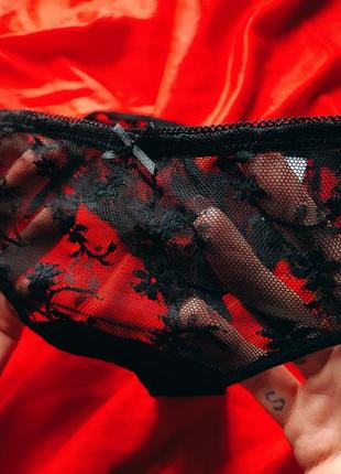 Трусики бразилианы прозрачное кружево