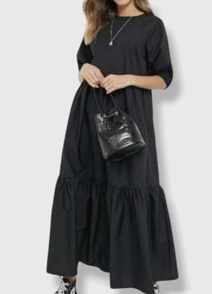 Довге чорне бавовняне плаття primark