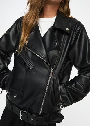 Шкірянка/ косуха/ байкерська куртка pull&bear3 фото