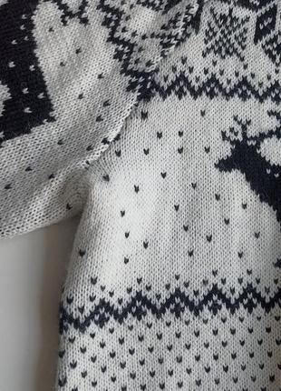 Новогодний джемпер свитер с оленями рхл