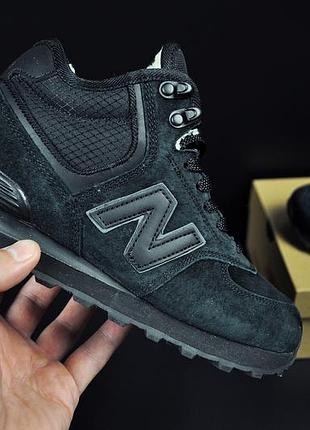 Кроссовки зимние new balance 574 high арт 21542 (унисекс,26-биленс)