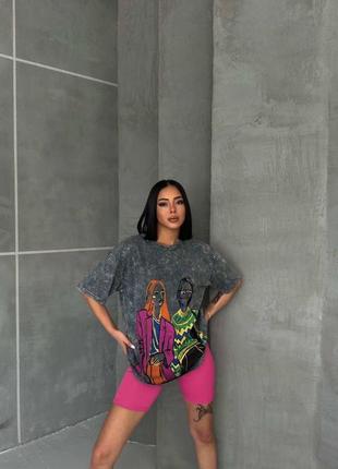 💓💓футболка варьонка тай-дай з принтом у стилі zara 💓💓