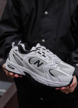 Мужские кроссовки new balance 530 white silver Sabata