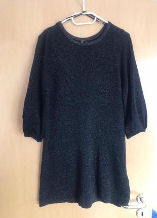 Теплое платье ангора с люрексом s 165/88a h&m