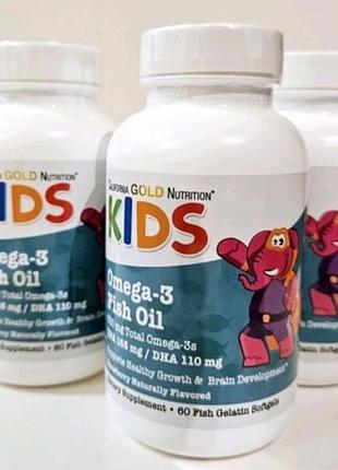 California gold nutrition, kid’s, рыбий жир из омега-3 витамины для детей