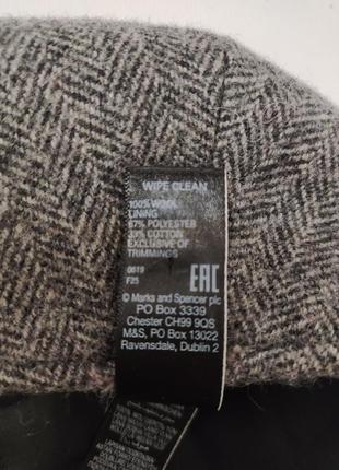Marks&spencer демисезонная шерстяная кепка жиганка6 фото