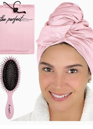 Гладкое полотенце из микрофибры с щеткой для влажных/сухих волос