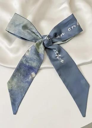 Сатинова стрічка твіллі на сумку для волосся на шию шарфик платок косинка хустка аксессуар