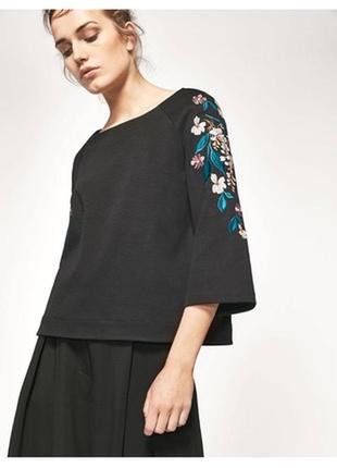 Massimo dutti топ свитшот с вышивкой