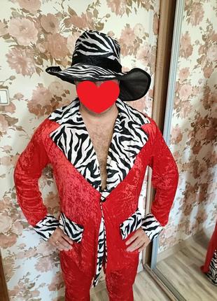 Карнавальный костюм сутенер аниматор косплей . m,l . до 185 см