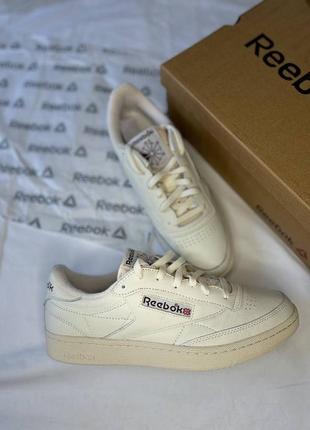 Кожаные кроссовки reebok 4
