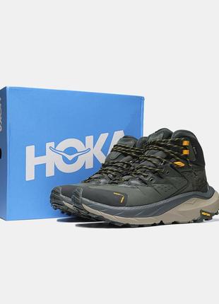 Черевики чоловічі hoka one one kaha 2 high gore tex 'duffel bag green radiant yello